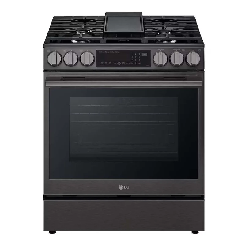 Cuisinière au gaz encastrable 30 po, 6,3 pi³ Inox noir avec Convection ProBake®, Air Fry et InstaView®