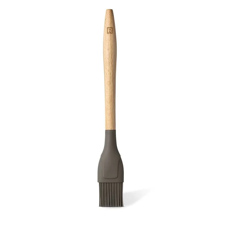 Pinceau en silicone et en bois de hêtre