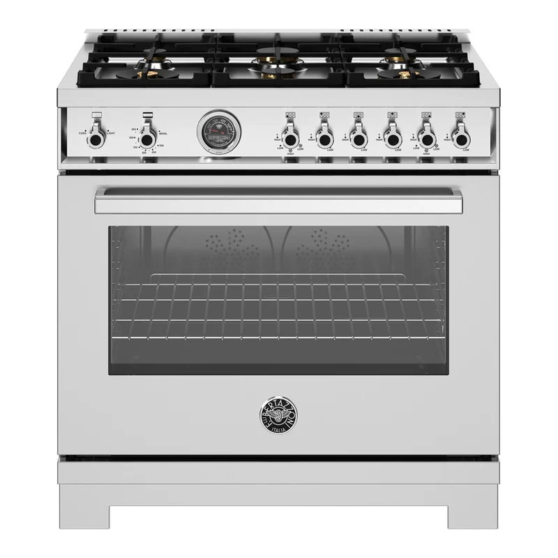 Cuisinière au gaz 36 po, 5,9 pi³ avec Convection double et Brûleurs MonoBloc - Série Professional