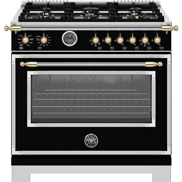Bertazzoni Cuisinière amovible biénergie de 36 pouces HER366BCFEPNG