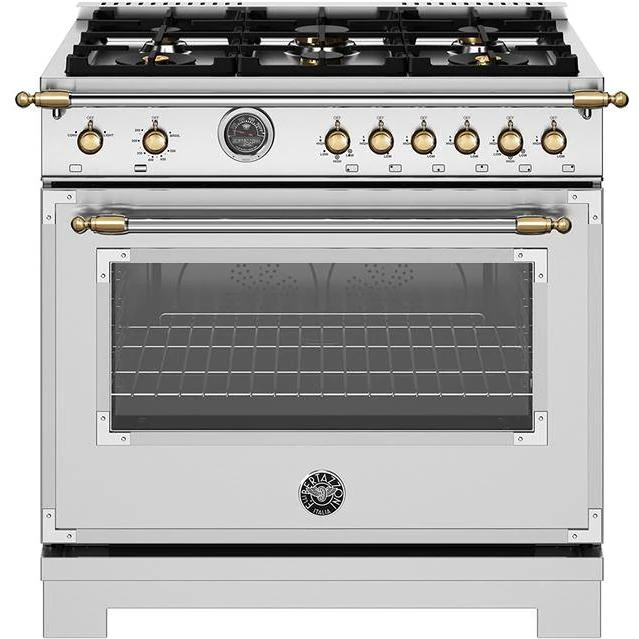 Bertazzoni Cuisinière amovible à gaz de 36 pouces HER366BCFGMXG