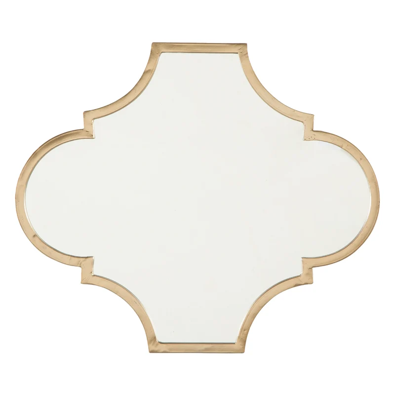 Miroir avec un cadre en métal doré 19 x 16 po - Callie