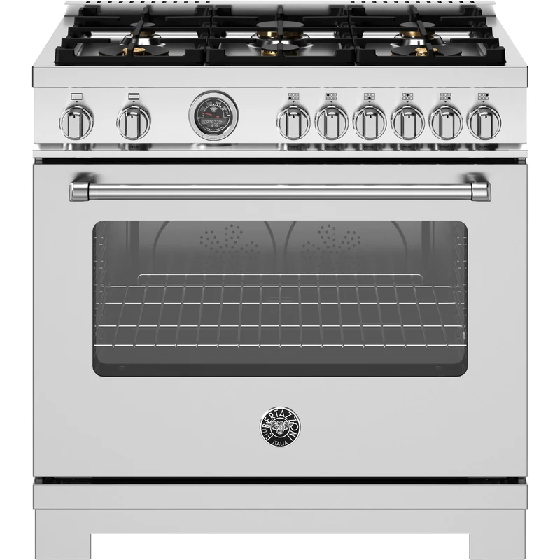 Bertazzoni Cuisinière amovible à gaz de 36 pouces MAS366BCFGMXTLP