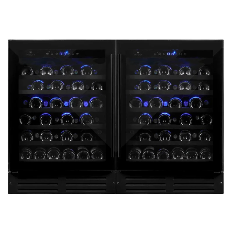 Cellier 47 po, 92 bouteilles Noir - Gamme Black Pearl avec Wi-Fi