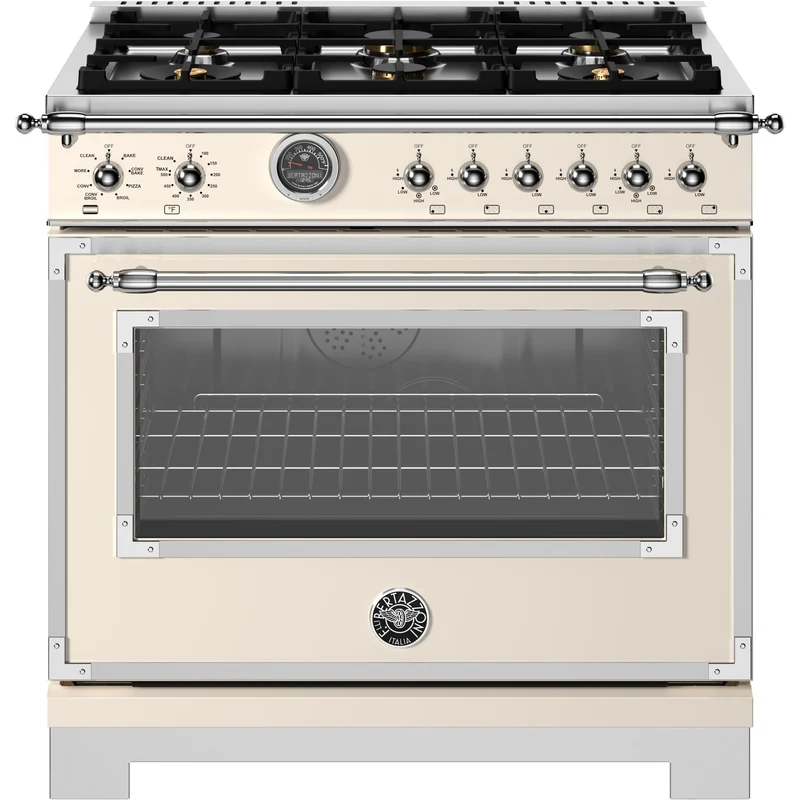 Bertazzoni Cuisinière amovible biénergie de 36 pouces HER366BCFEPAVT