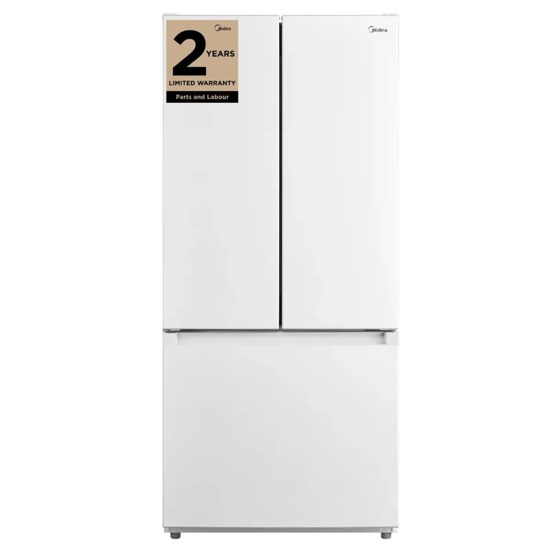 Réfrigérateur à portes françaises 30 po, 18,4 pi³ 3 portes Blanc avec Dégivrage automatique