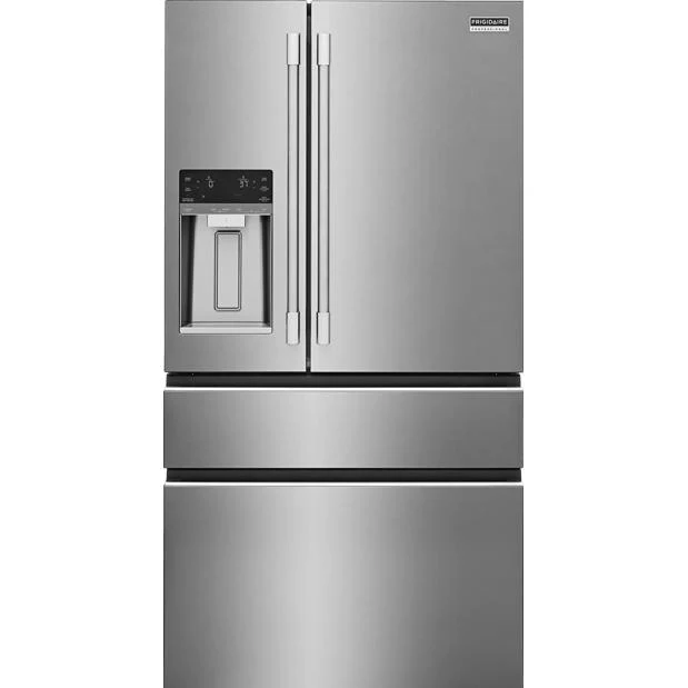 Frigidaire Professional Réfrigérateur quatre portes avec porte à deux battants autoportant de 36 pouces, 26,3 pi. cu. avec tiroir température Custom-Flex® PRMS2790BF