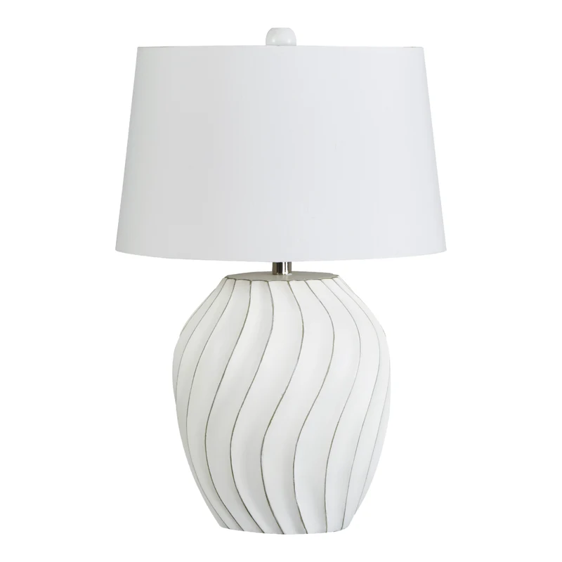 Lampe de table en papier composite blanc 23 po. - Hidago