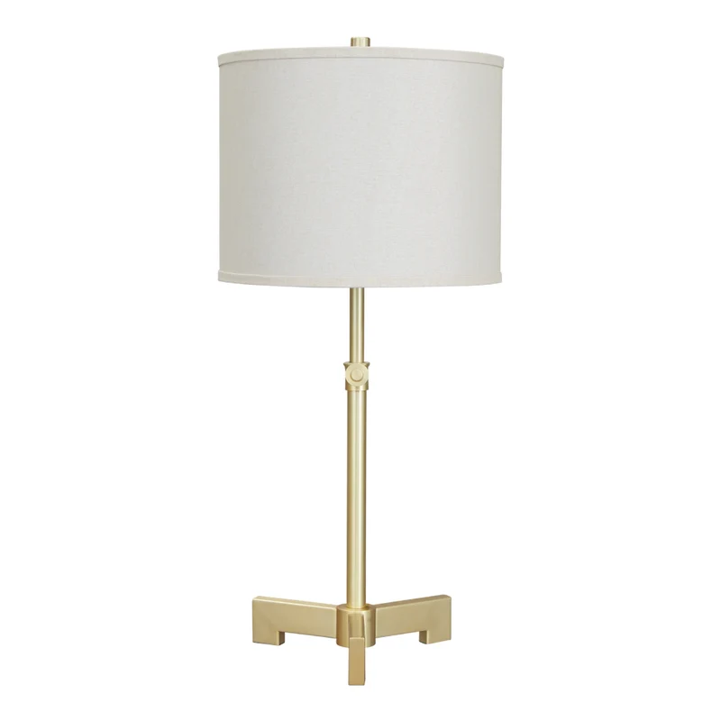 Lampe de table en métal doré 33 po. - Laurinda