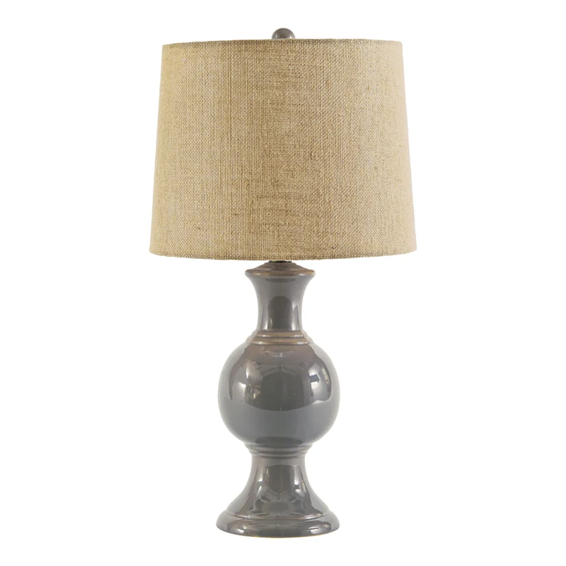 Lampe de table en céramique émaillée grise 25 po - Magdalia