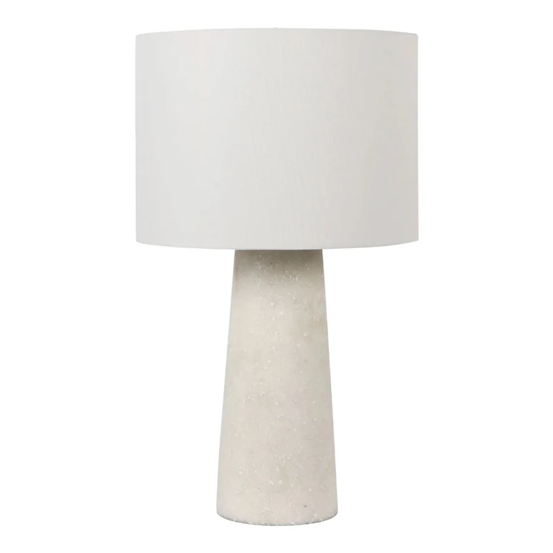 Lampe de table en marbre texturé blanc 24 po. - Marlee