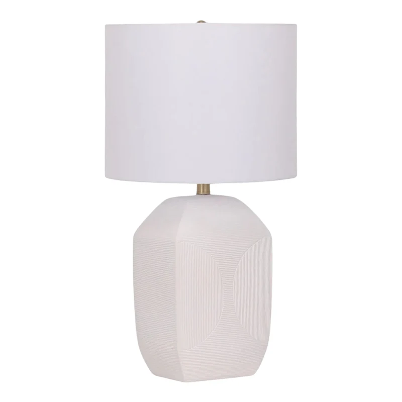 Lampe de table en céramique blanche 13 po. - Picolo