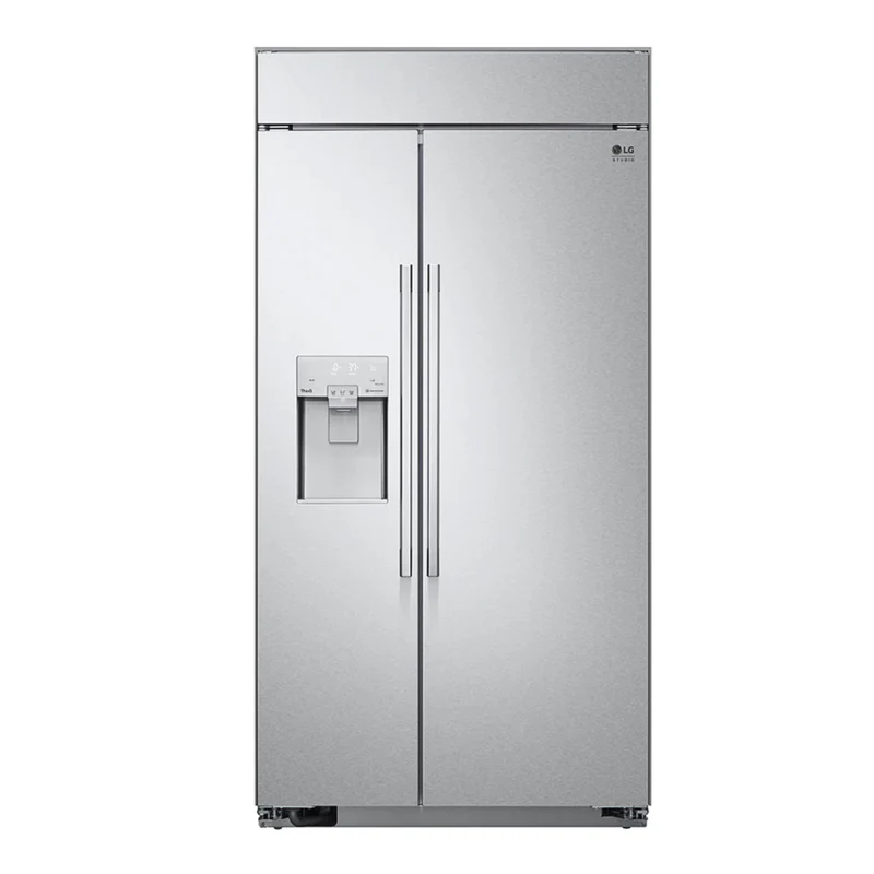 Réfrigérateur côte à côte profondeux comptoir 42 po 25,6 pi³ Inox avec distributeur d'eau et machine à glaçons
