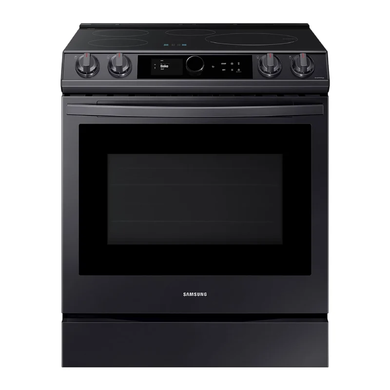 Cuisinière à induction encastrable 30 po, 6,3 pi³ Inox noir avec Convection véritable, Air Fry et Wi-Fi