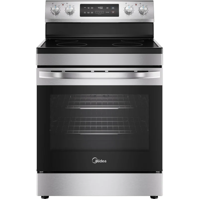 Midea Cuisinière électrique autoportante de 30 po, 6,3 pi³ MER30B14ASTC