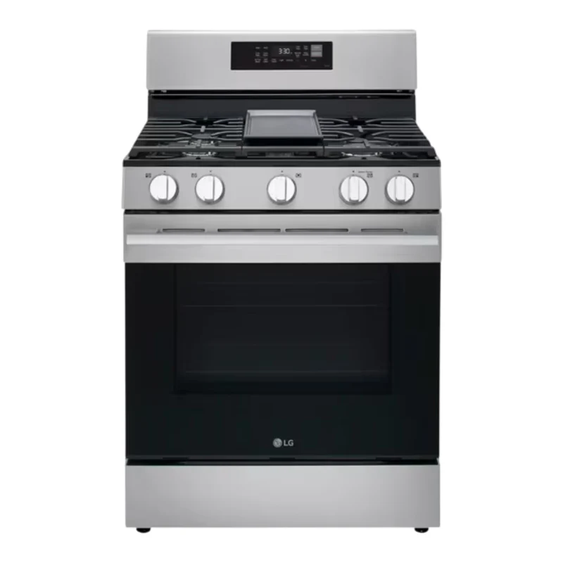 Cuisinière au gaz 30 po, 6,3 pi³ Inox avec Convection ProBake®, Air Fry et plaque de cuisson intégrée