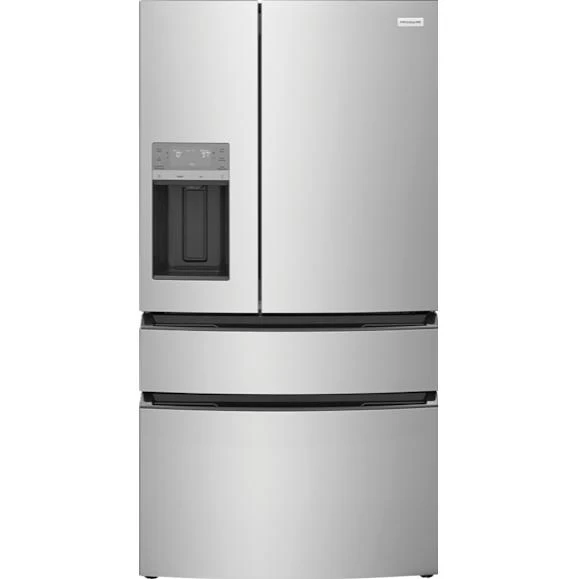 Frigidaire Réfrigérateur quatre portes avec porte à deux battants de 36 pouces, 26,3 pi. cu. avec machine à glaçons et eau externe FRMS2733AV