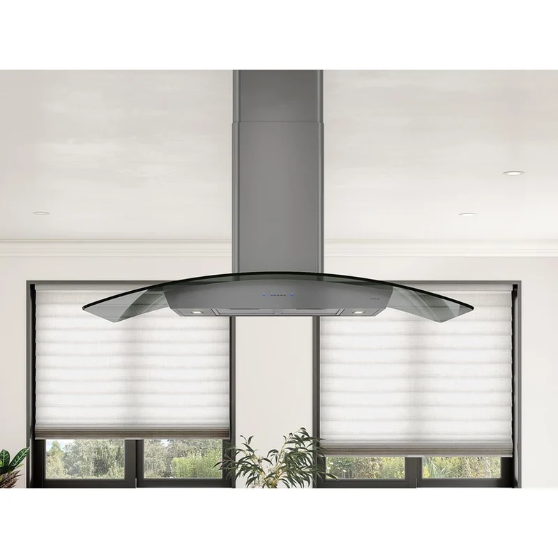 Zephyr Hotte îlot série Core Ravenna de 36 pouces ZRE-M90BBSGG
