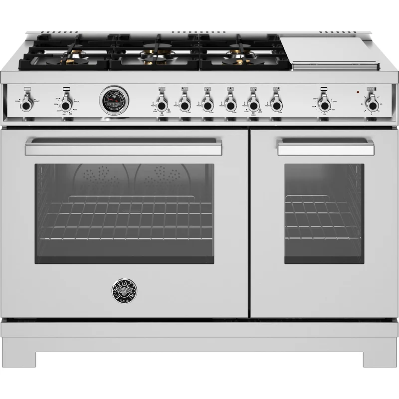 Bertazzoni Cuisinière amovible à gaz de 48 pouces PRO486BTFGMXT