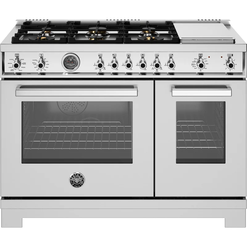 Bertazzoni Cuisinière amovible à biénergie de 48 pouces PRO486BTFEPXT