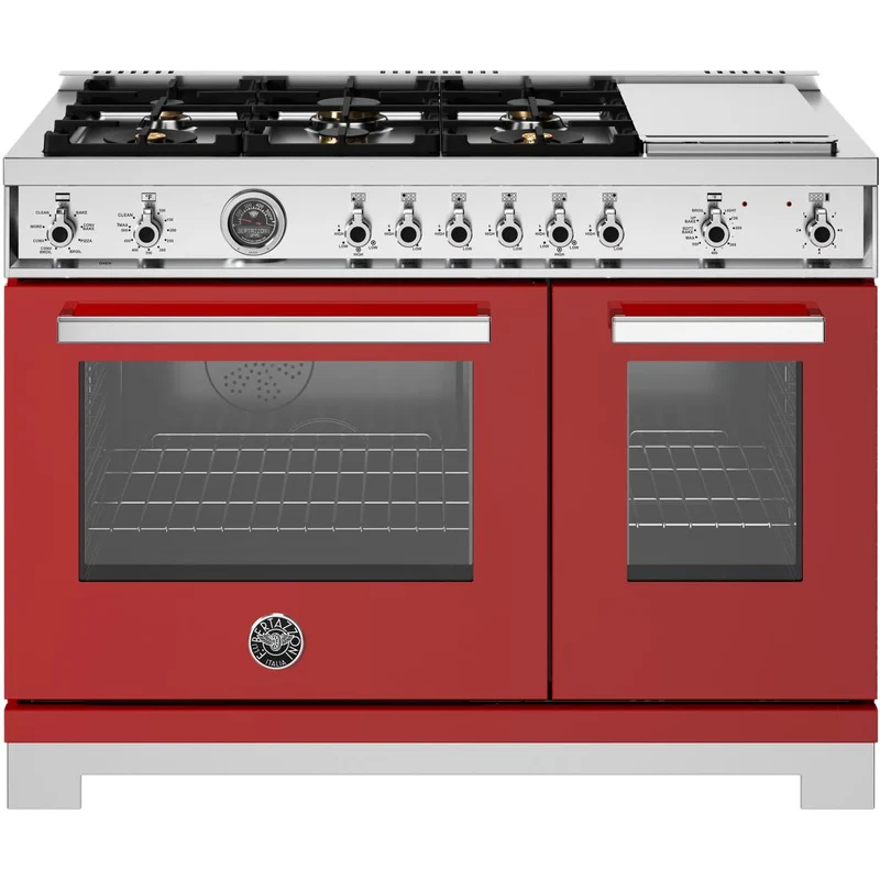 Bertazzoni Cuisinière amovible à biénergie de 48 pouces PRO486BTFEPROT