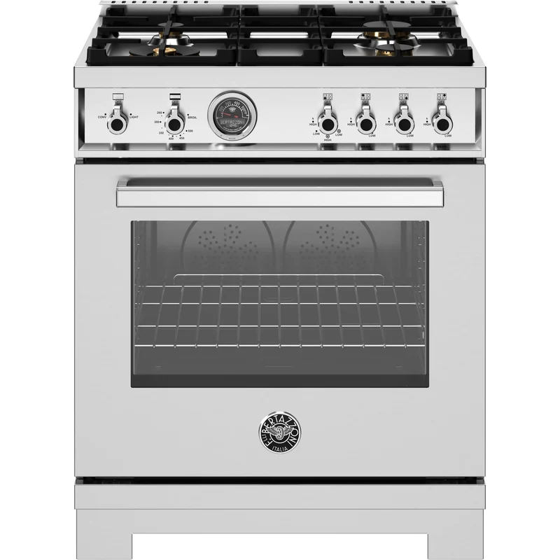 Bertazzoni Cuisinière amovible à gaz de 30 pouces PRO304BFGMXTLP