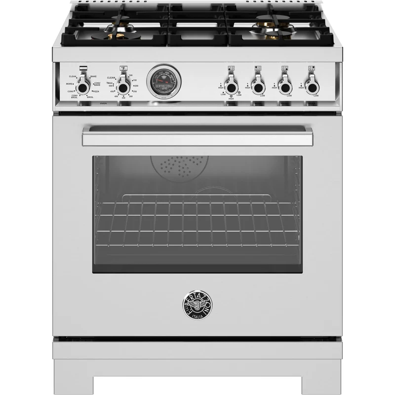 Bertazzoni Cuisinière amovible à biénergie de 30 po. PRO304BFEPXT