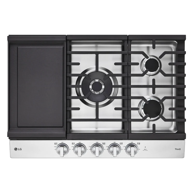 Plaque de cuisson au gaz 30 po à 5 brûleurs scellés avec plaque en fonte amovible