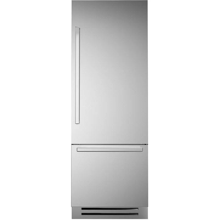 Bertazzoni Réfrigérateur à congélateur inférieur intégré de 30 pouces, 15,5 pi. cu. avec affichage numérique REF30BMBIXRT