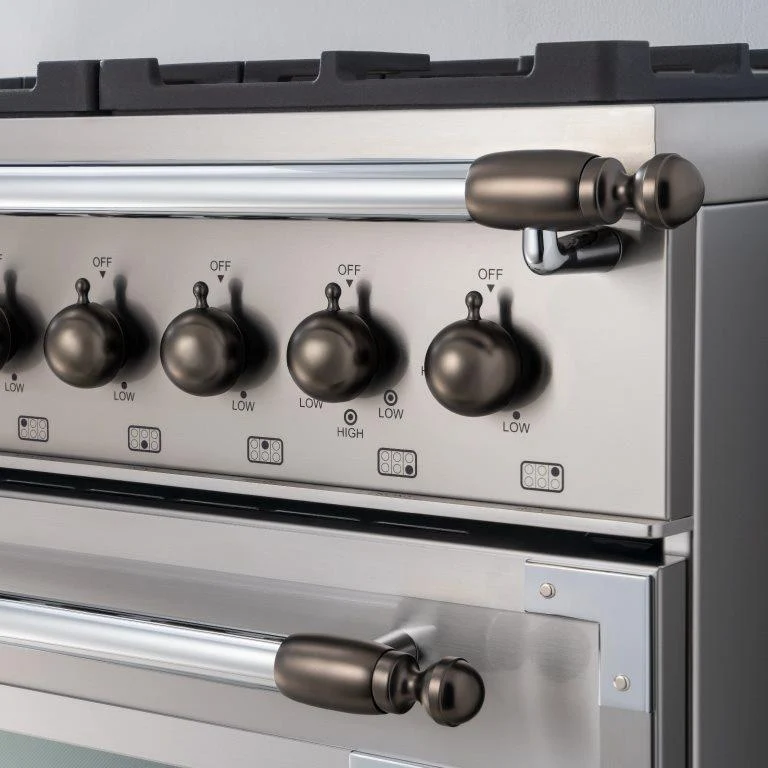 Bertazzoni Ensemble décoratif en nickel noir pour la cuisinière et la hotte DSHERTKHSB