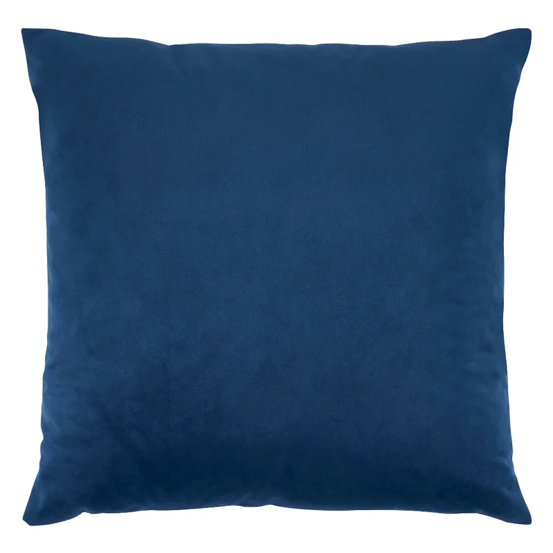 Coussin 20 x 20 po en velours bleu - Sybil