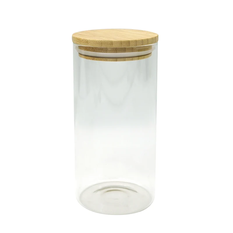 Boîte de conservation en verre 1,5L avec couvercle en Bambou Fackelmann Nature