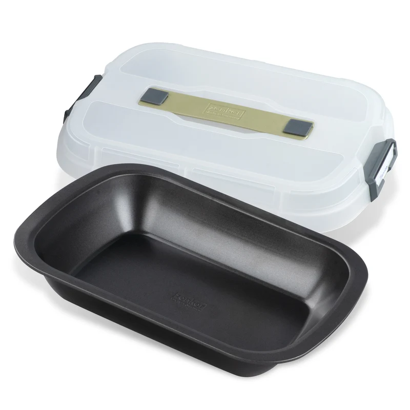 Moule à gâteaux rectangulaire avec couvercle de transport 34 x 24 cm Zenker Bake Click and Go