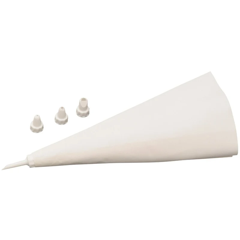 Poche à douille réemployable et 4 embouts plastique 31 cm Zenker Smart Pastry