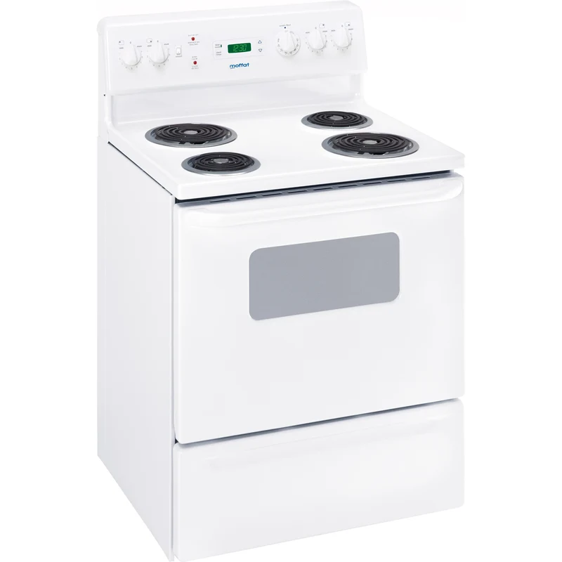 Moffat Cuisinière amovible électrique de 30 po. avec éléments en serpentins SensiTemp MCBS525DNWW