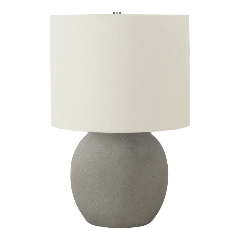 Lampe de table en béton gris texturé 20 po - I 9626
