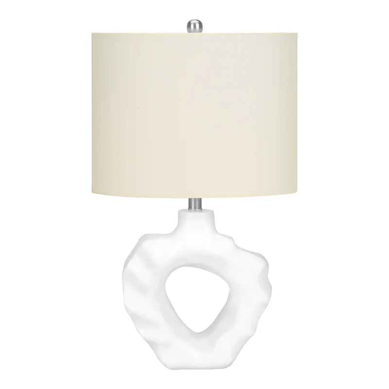 Lampe de table en résine crème ondulée 25 po - I 9727