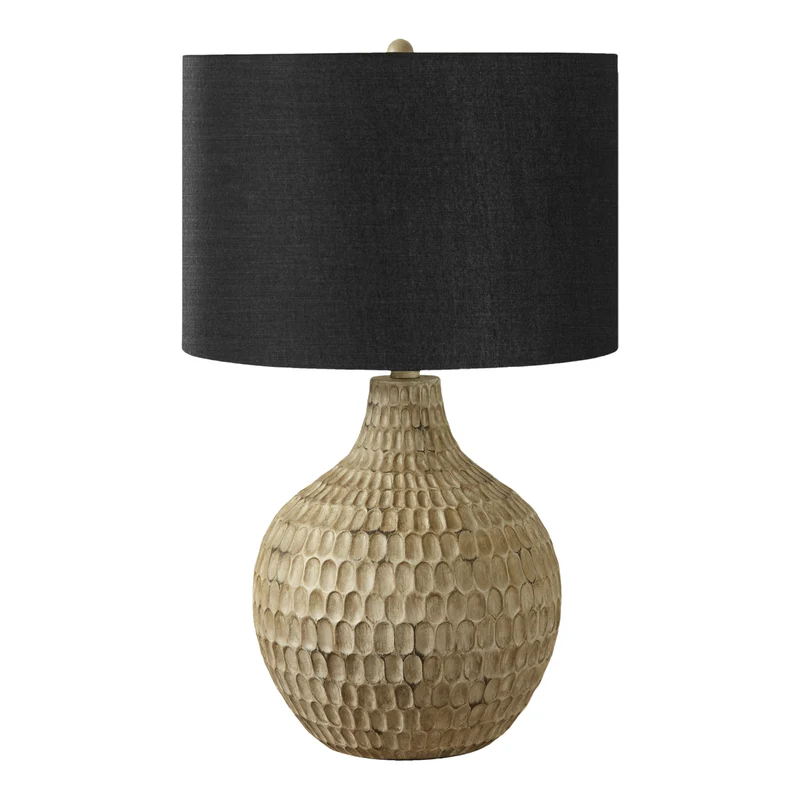 Lampe de table en résine brune texturée 25 po - I 9606