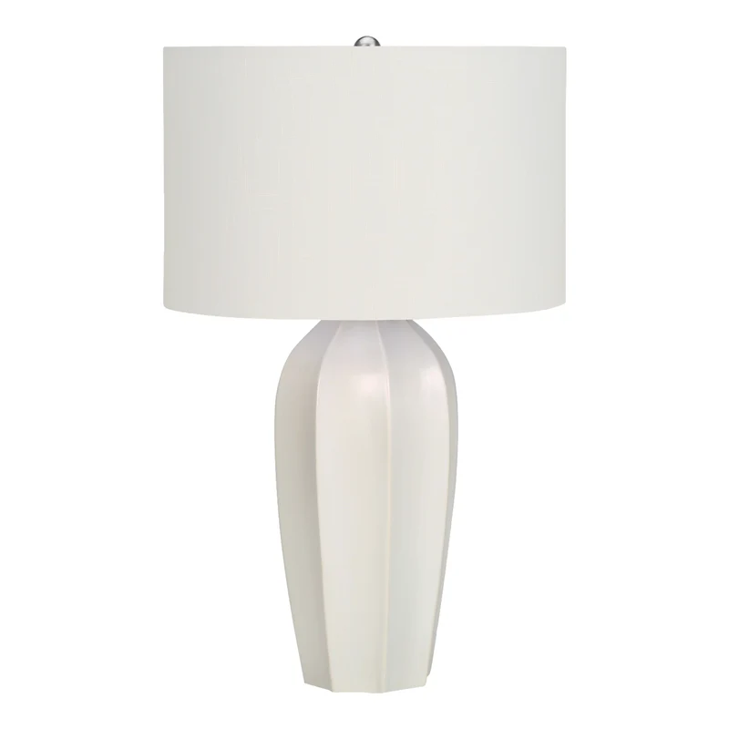 Lampe de table en céramique crème lisse 27 po - I 9731