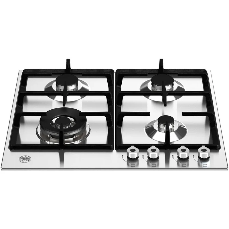 Bertazzoni Table de cuisson encastrée à gaz de 24 po. avec 4 brûleurs PROF244CTXV