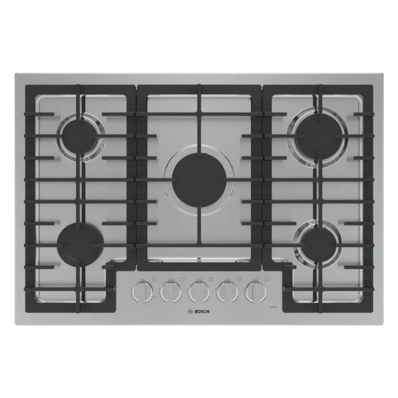 Plaque de cuisson au gaz 30 po, Inox à 5 brûleurs avec un brûleur OptiSim® - Série 500