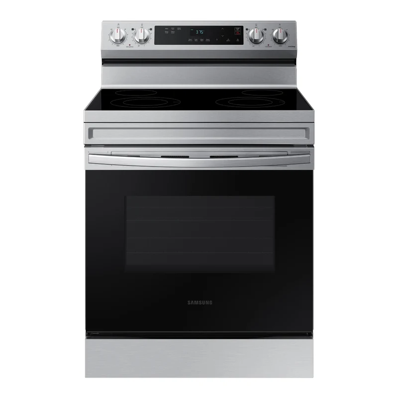 Cuisinière électrique 30 po, 6,3 pi³ Inox avec Brûleurs double anneau, Nettoyage à la vapeur et Wi-Fi