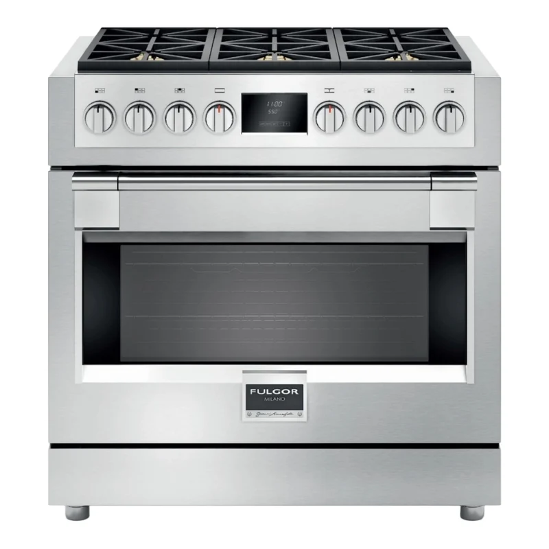 Cuisinière au gaz 36 po, 5,2 pi³ Inox avec Brûleurs Crescendo, Système Nova Broiler et Convection double - Sofia Pro