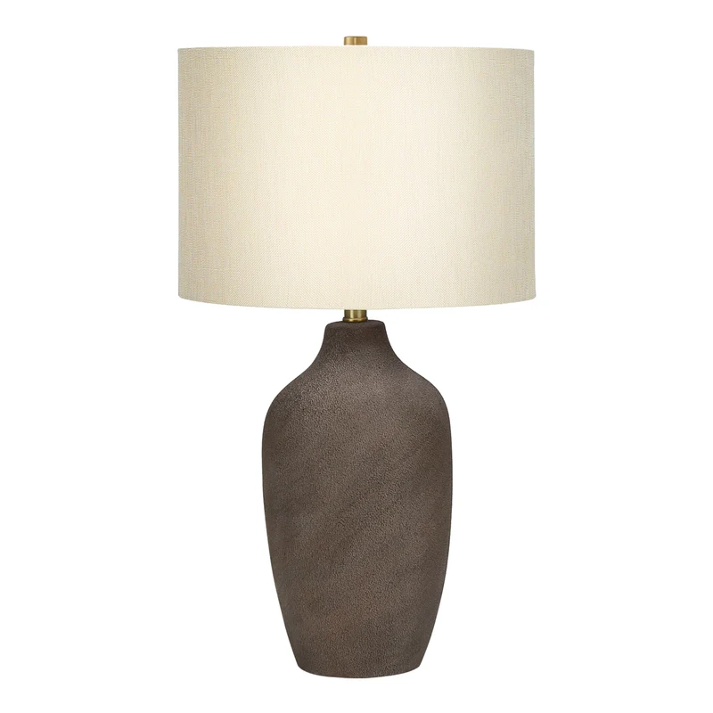 Lampe de table en céramique grise texturée 27 po - I 9709