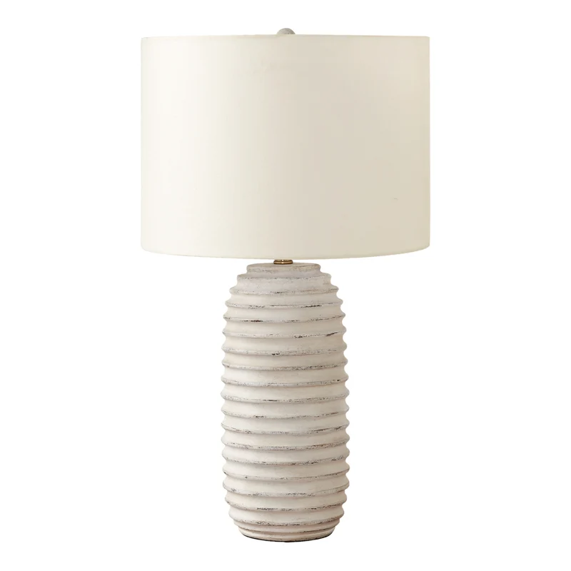 Lampe de table en résine crème texturée 28 po - I 9742