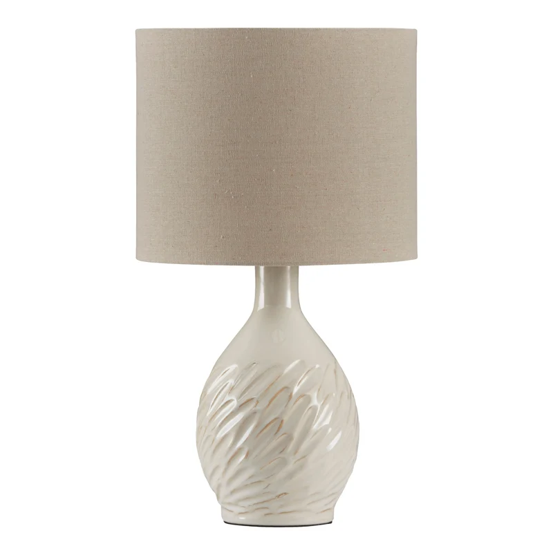 Lampe de table crème 19po - Garinton