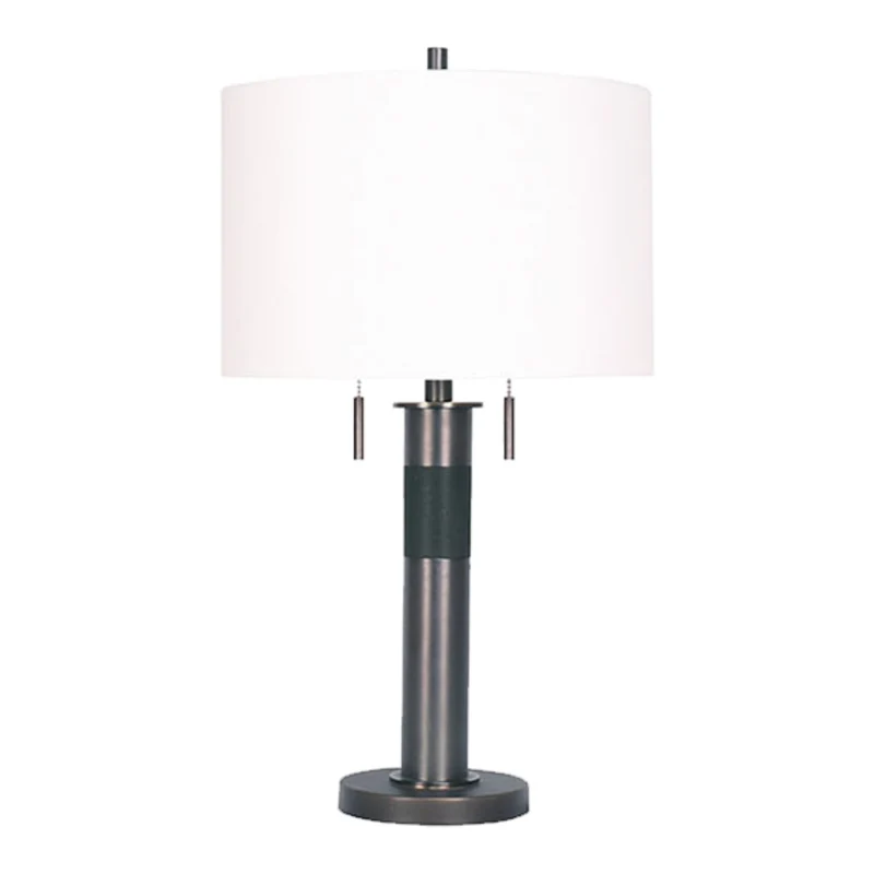 Lampe de table en métal texturé bronze patiné 27 po. - Alloy