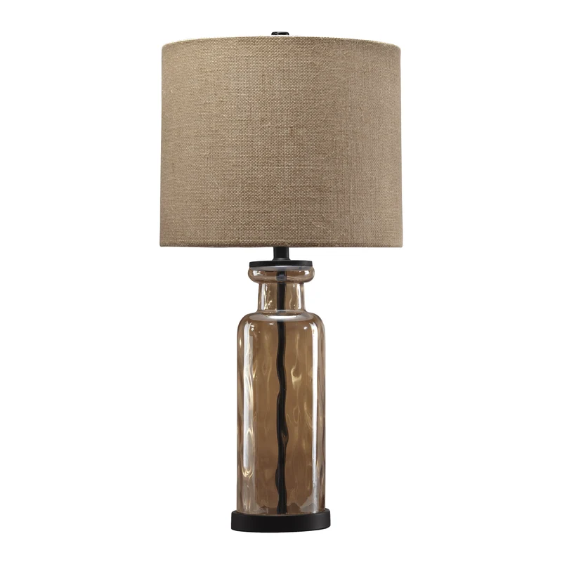 Lampe de table en verre d'un fini champagne 28 po. - Laurentia