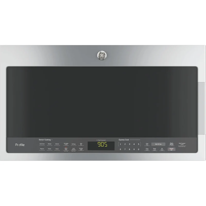 GE Profile Four à micro-ondes à hotte intégrée de 30 po, 2,1 pi cu avec Chef Connect PVM2188SJC