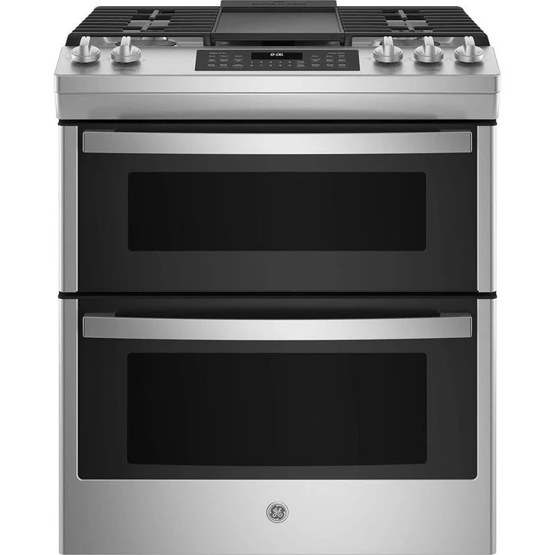 GE Cuisinière encastrable à gaz de 30 po. avec technologie convection européenne véritable JCGSS86SPSS